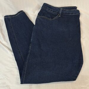 M jeans by Maurices skinny high-rise, curvy dark denim women’s jeans 2XL Long.